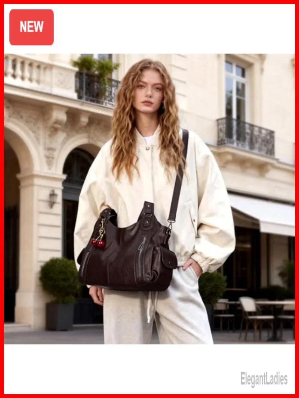 Slouchy Hobo Shoulder Bag Faux Leather Tote Crossbody Y2k Satchel